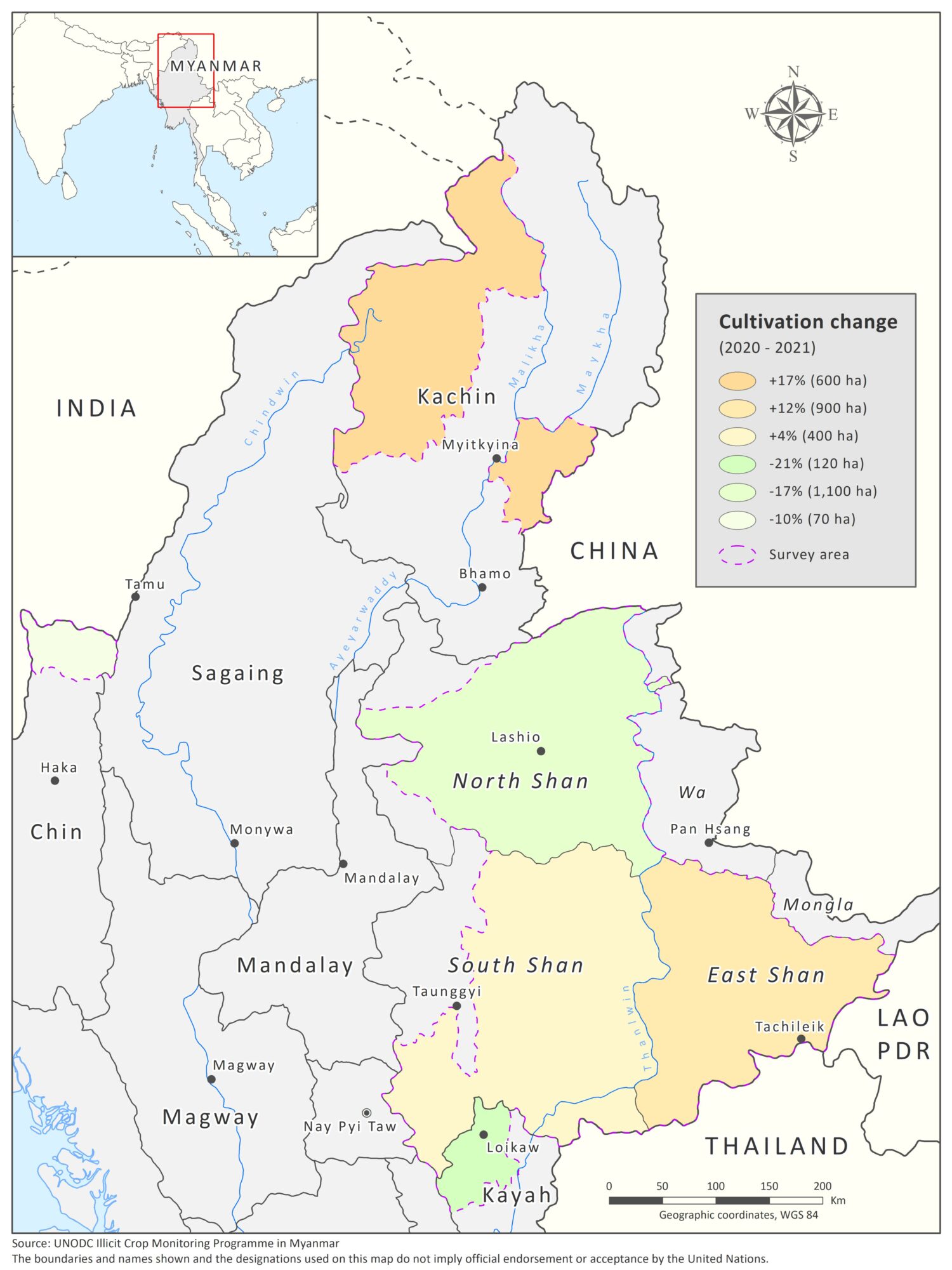 Cultivation changes between 2020 and-2021*