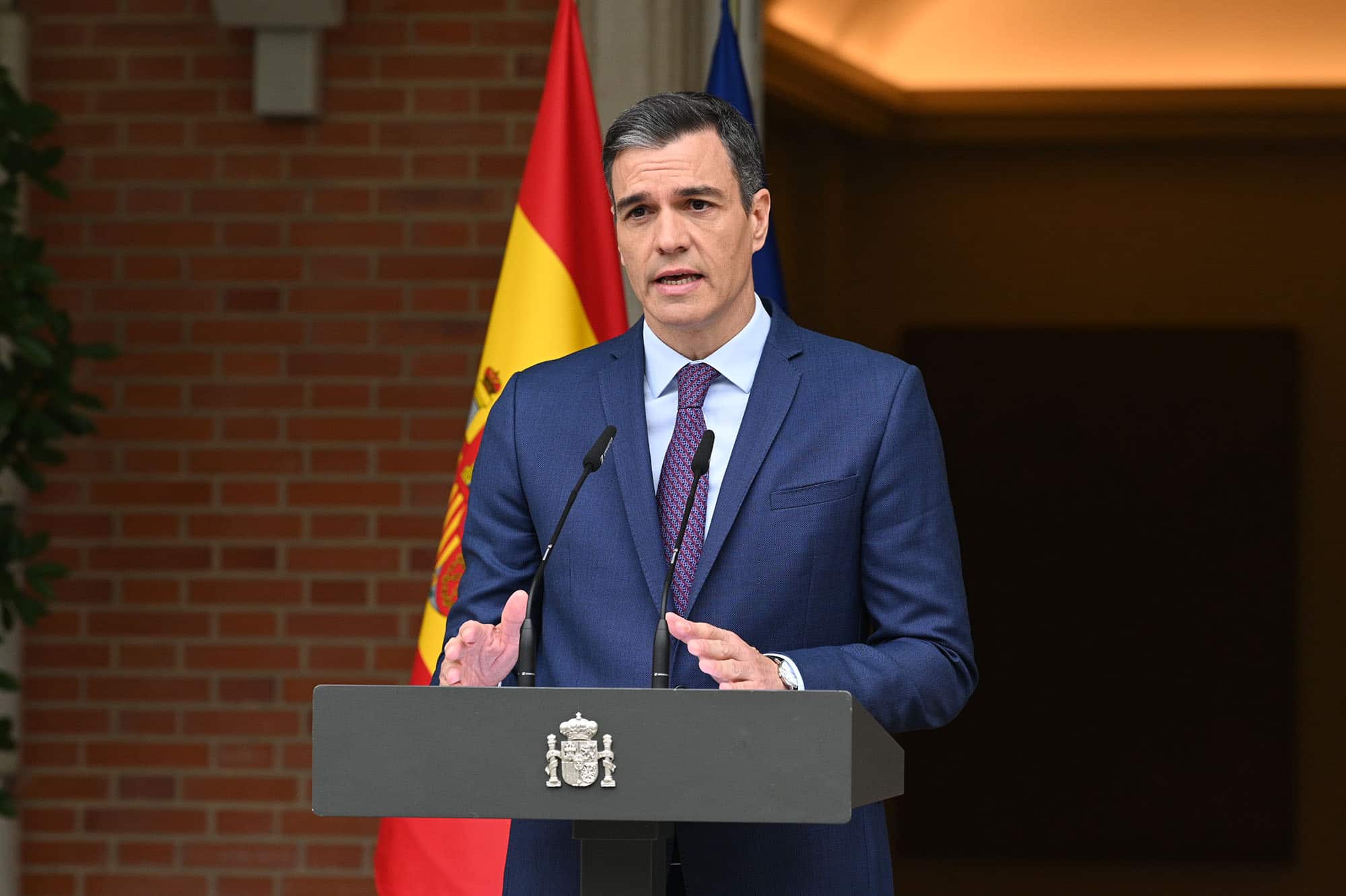 elections - Spain's President of the Government during the appearance in which he announced the call for general elections